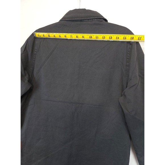 Indigo Star Military Field Jacket Men S Utility Patch Pockets Zip & Button Gray - Picture 6 of 13